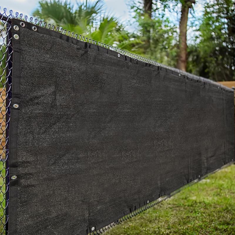 Black Balcony Fence Screen HDPE Sun Shade Fabric Fence Screen