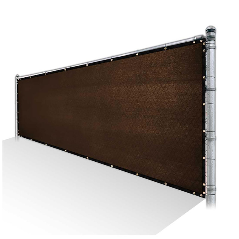 Brown Color 75% to 95% shade rating HDPE With UV Protection Shade Privacy Screen Net windbreak Fence Net