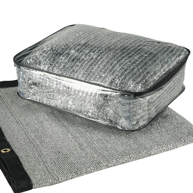 Greenhouse outside aluminum shade cloth