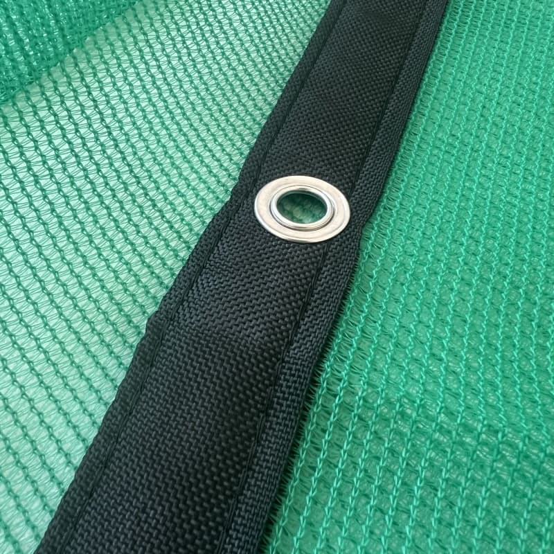 230gsm Green cooor  75% shade rating Uv Protection Of Shade Mesh Tarp with copper buckle