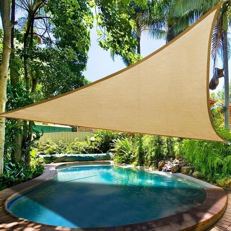 beige shade sail
