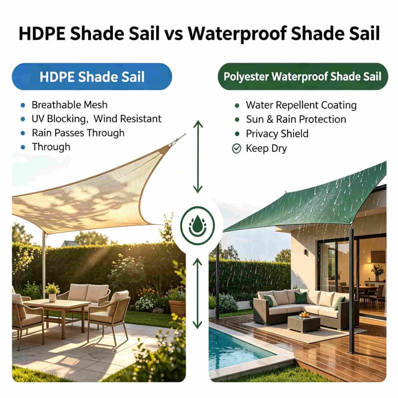 HDPE Shade Sail vs Polyester Waterproof Shade Sail Which Is Perfect for Your Outdoor Space
